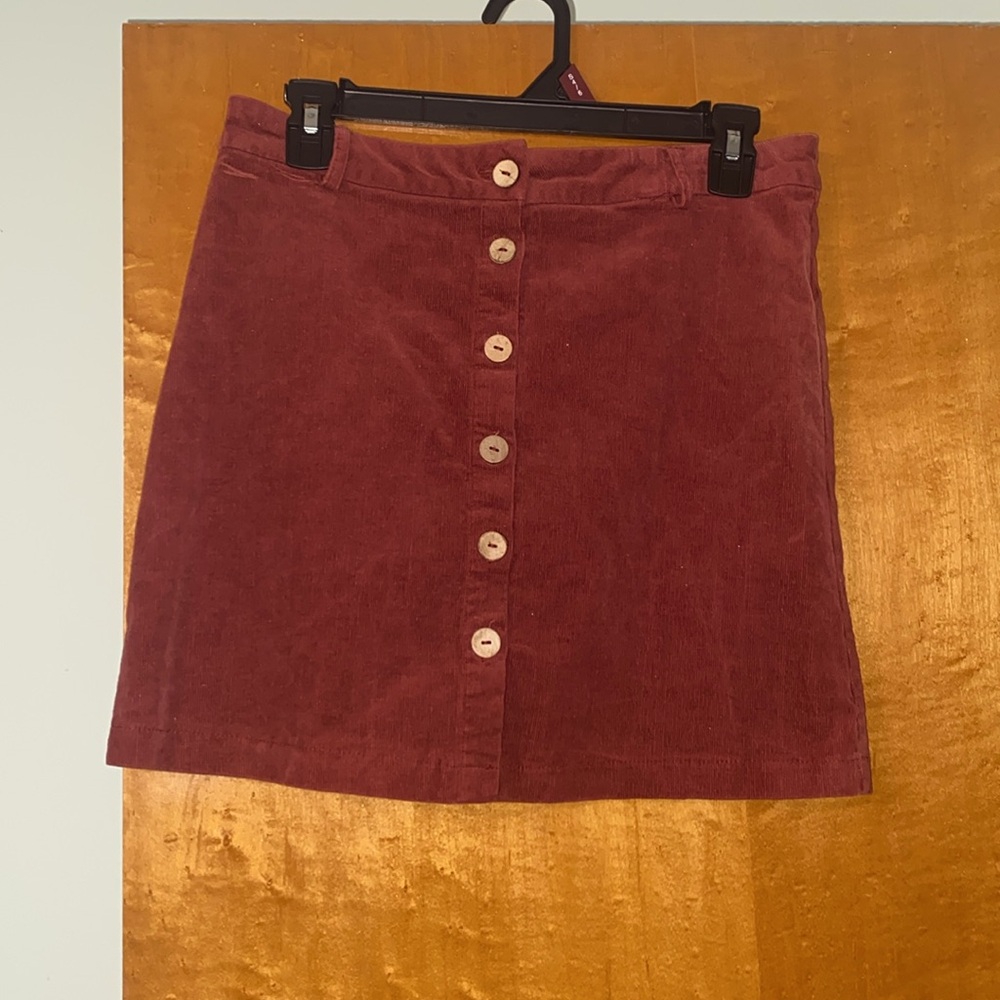 Maroon corduroy Skirt